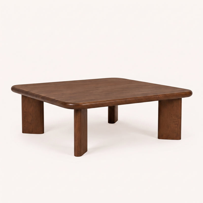 Liva Square Walnut Coffee Table | Scandinavian Modern Design