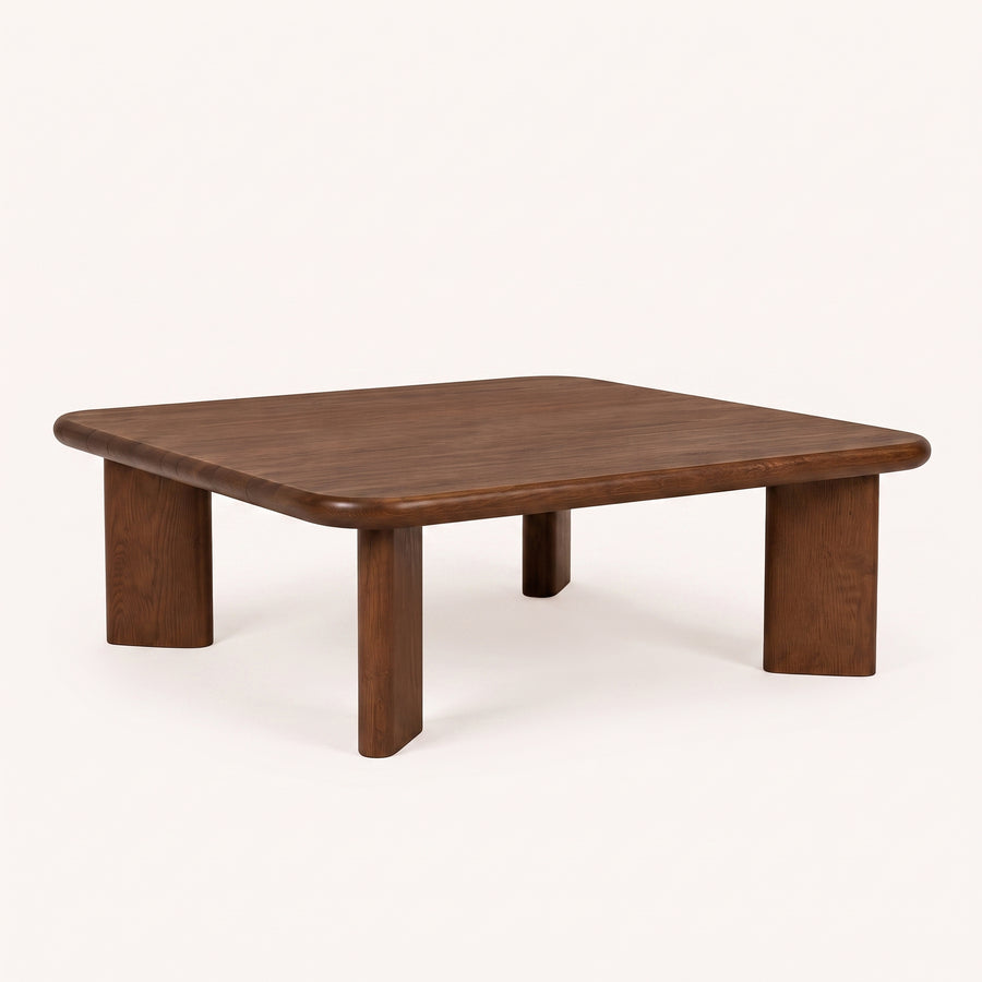 Liva Square Walnut Coffee Table | Scandinavian Modern Design