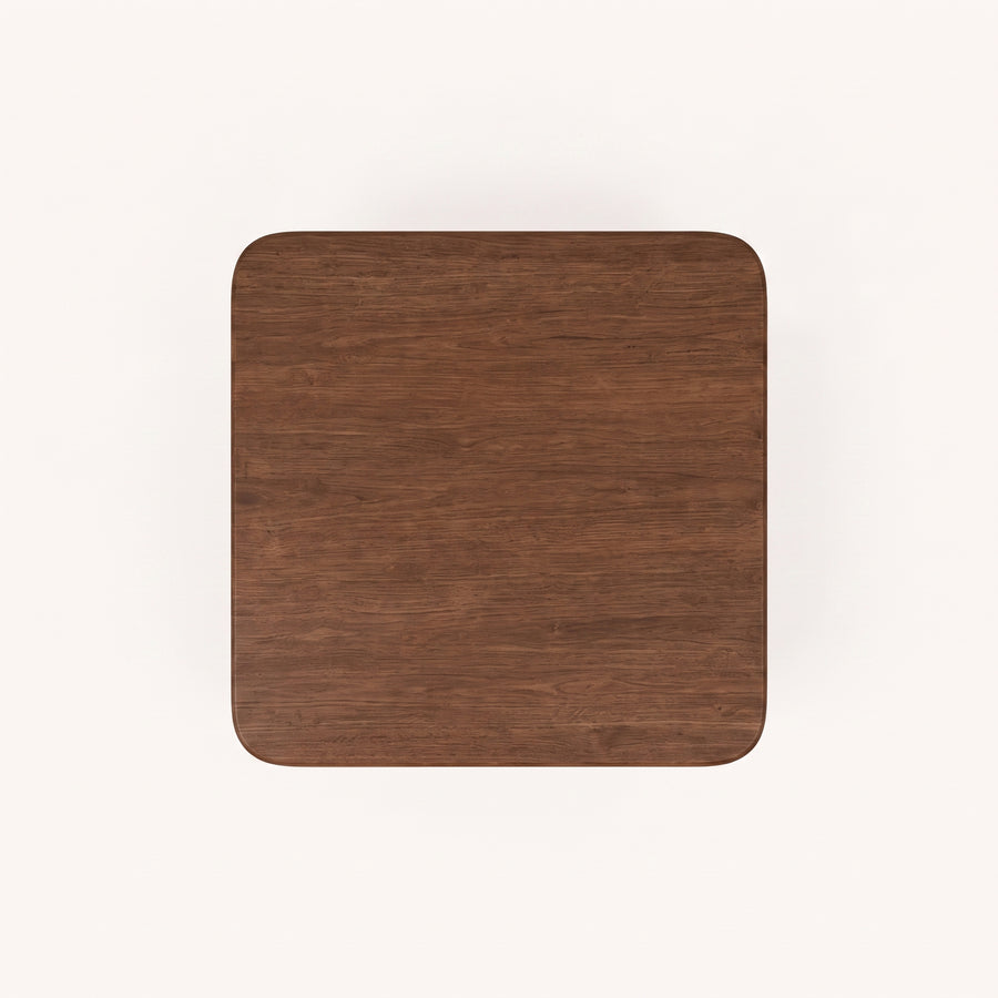 Liva Square Walnut Coffee Table | Scandinavian Modern Design