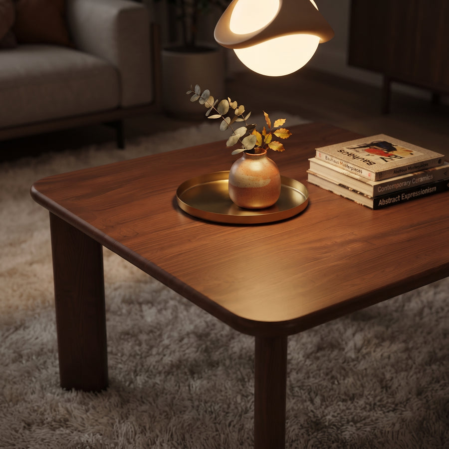Liva Square Walnut Dining Table | Scandinavian Modern Design