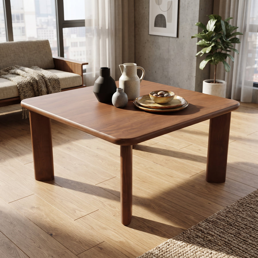 Liva Square Walnut Dining Table | Scandinavian Modern Design