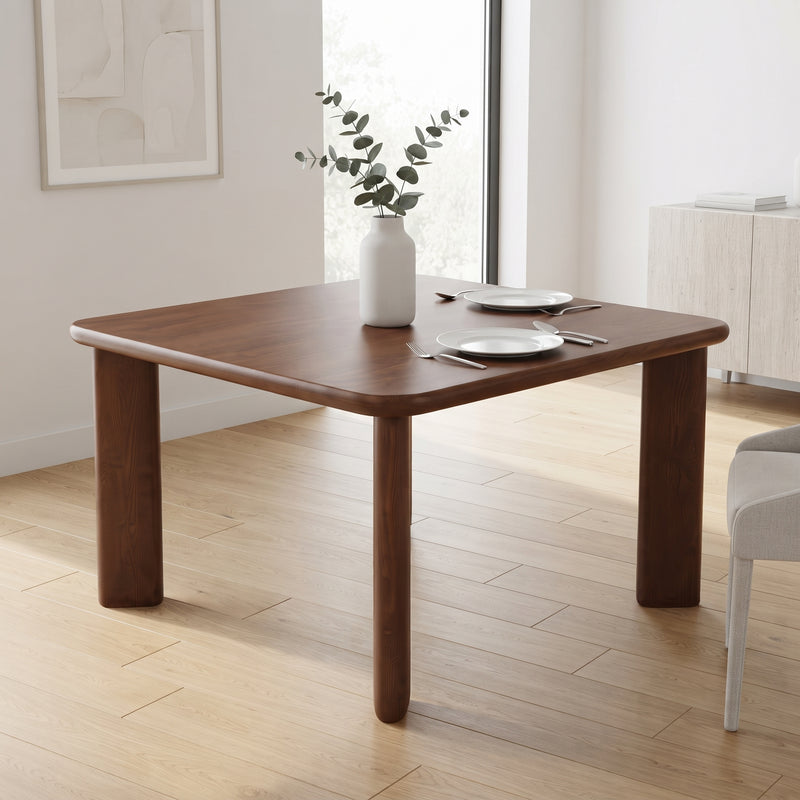 Liva Square Walnut Dining Table | Scandinavian Modern Design