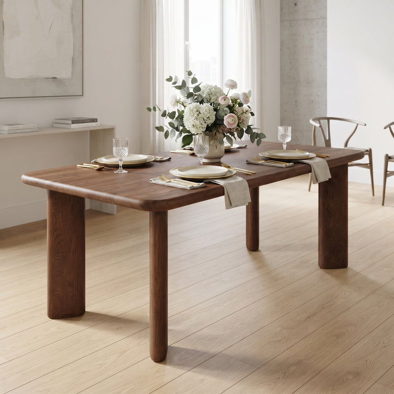 Liva Rectangular Walnut Dining Table | Scandinavian Modern Design