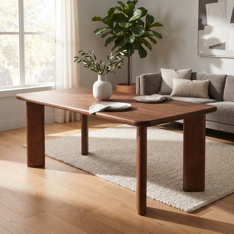 Liva Rectangular Walnut Dining Table | Scandinavian Modern Design