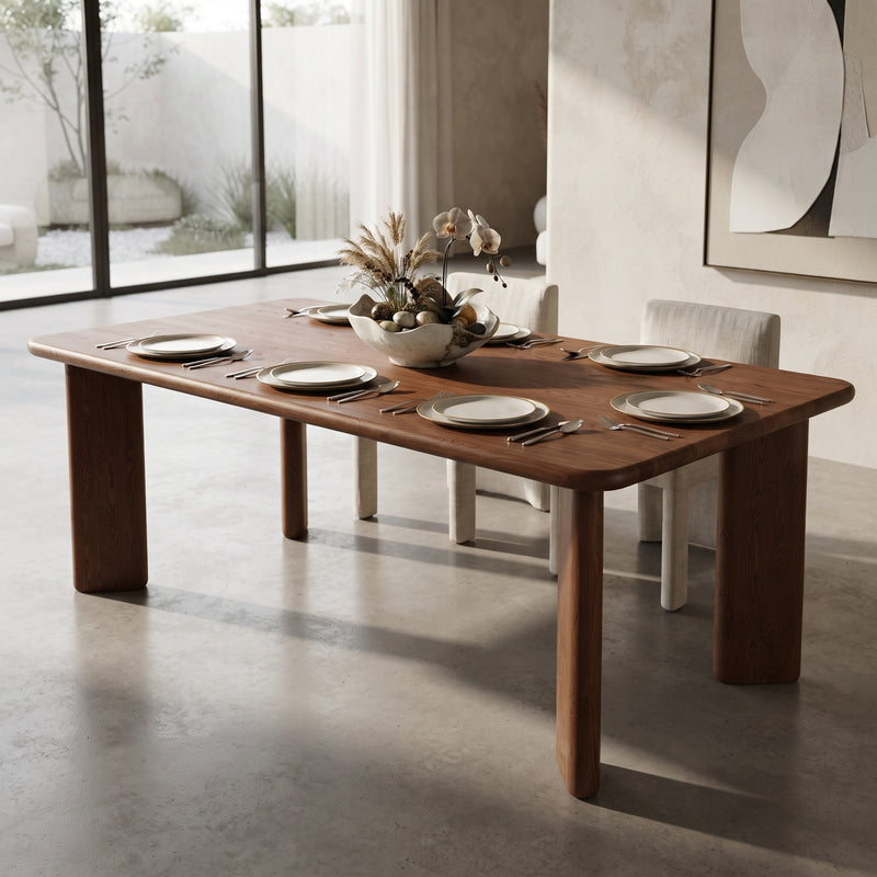 Liva Rectangular Walnut Dining Table | Scandinavian Modern Design