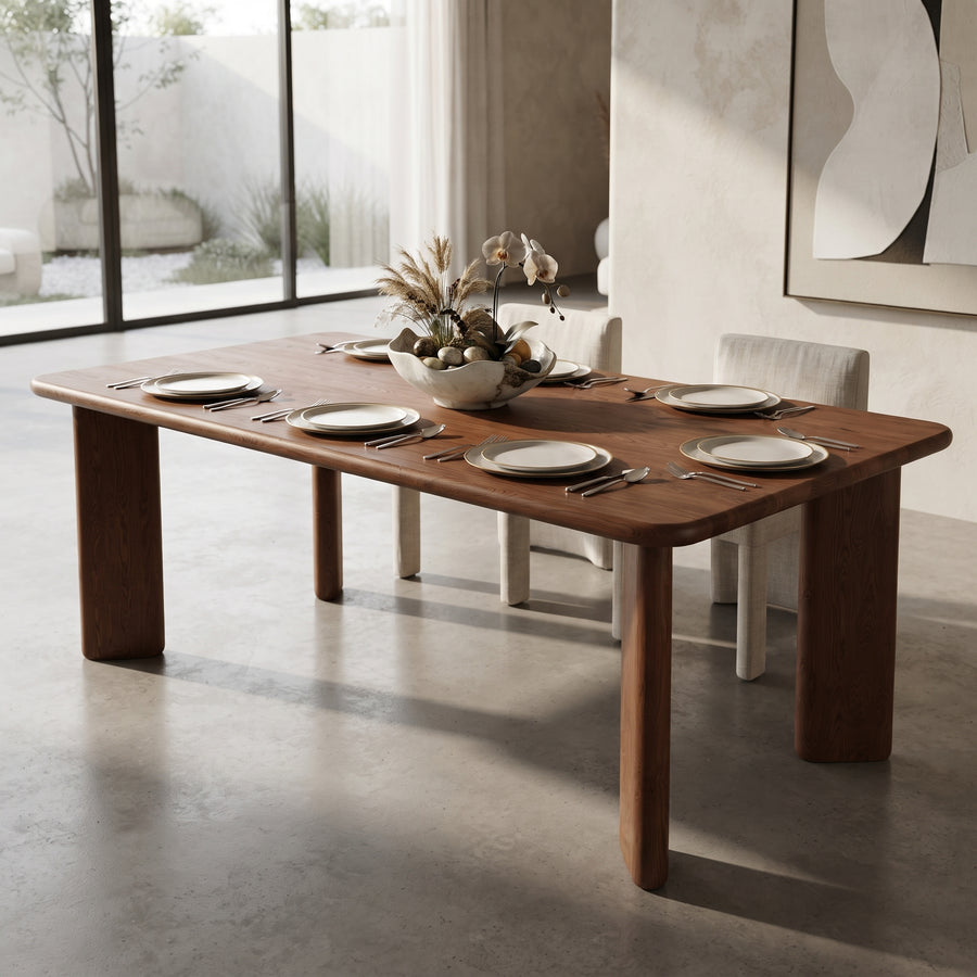 Liva Rectangular Walnut Dining Table | Scandinavian Modern Design