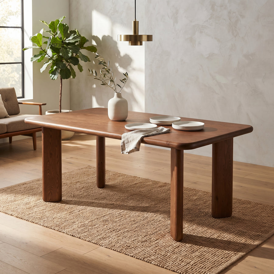 Liva Rectangular Walnut Dining Table | Scandinavian Modern Design