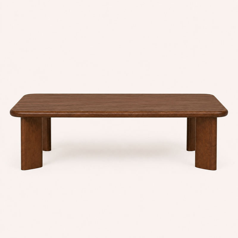 Liva Rectangular Walnut Coffee Table | Scandinavian Modern Design