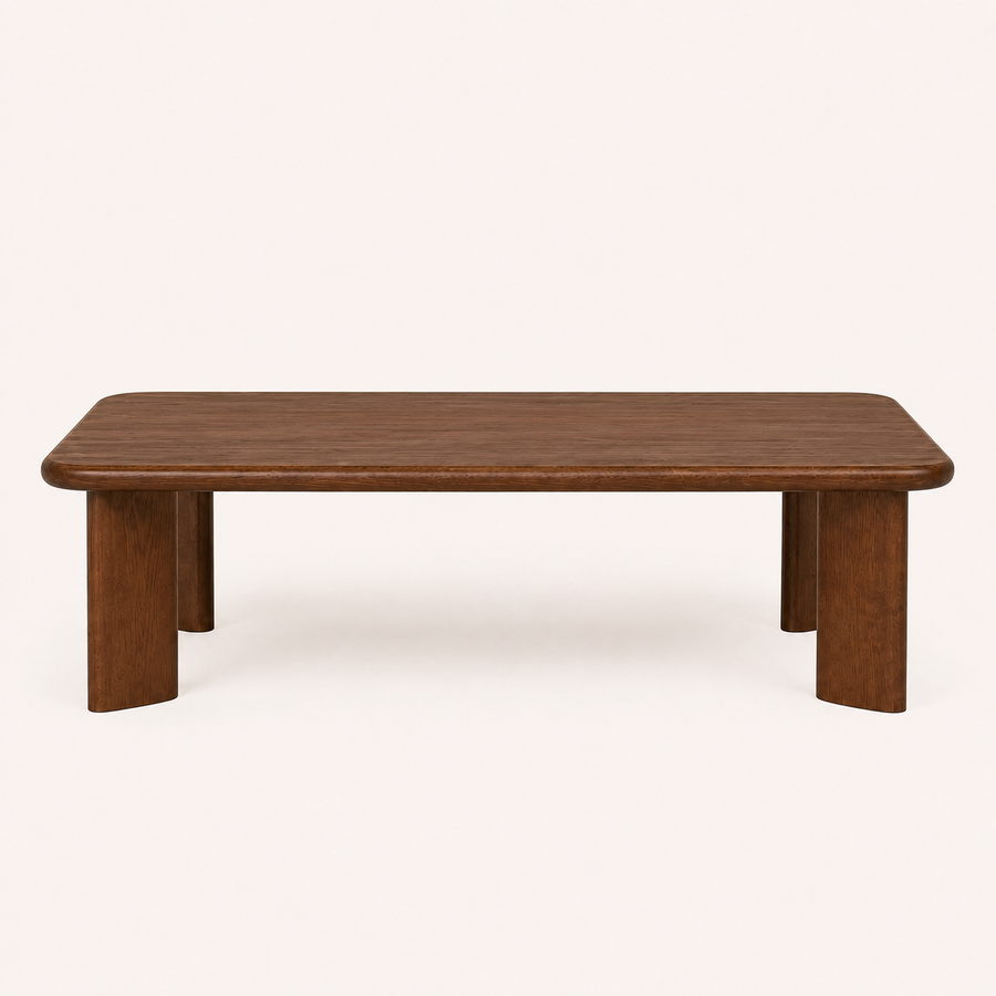 Liva Rectangular Walnut Coffee Table | Scandinavian Modern Design