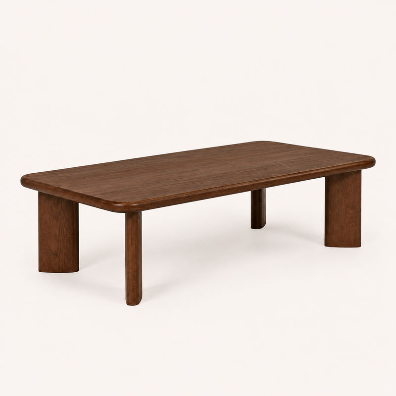 Liva Rectangular Walnut Coffee Table | Scandinavian Modern Design