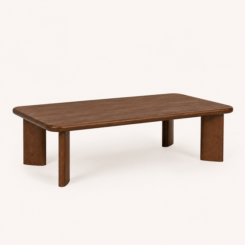 Liva Rectangular Walnut Coffee Table | Scandinavian Modern Design