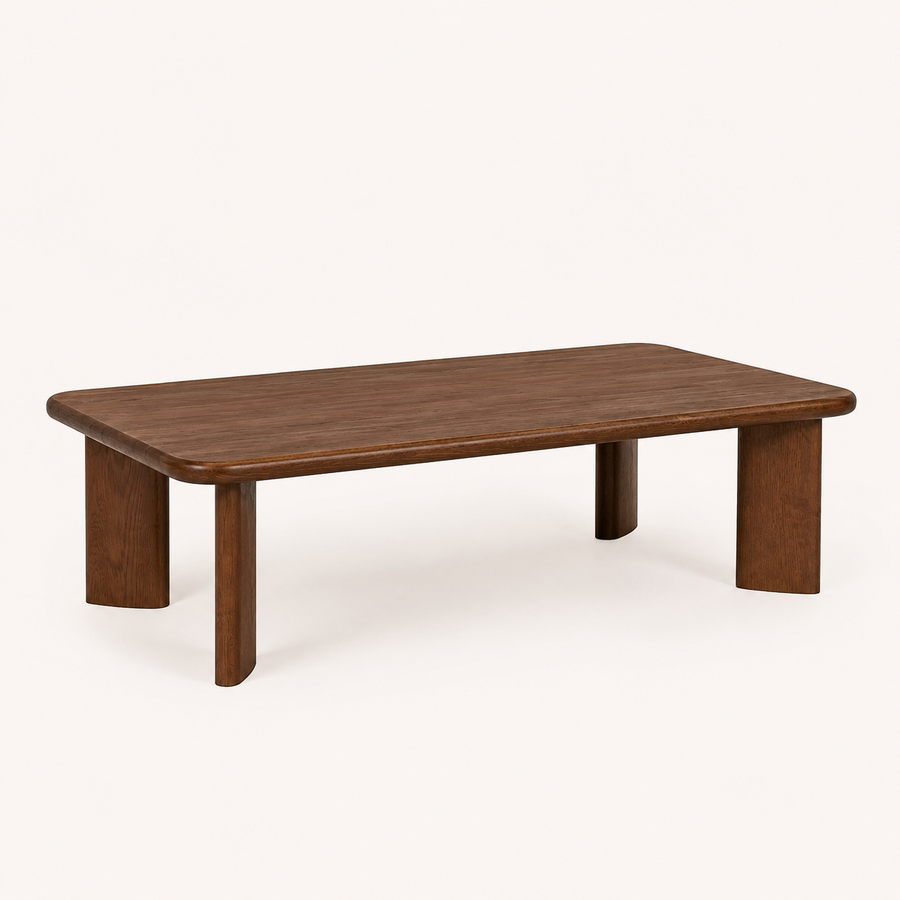 Liva Rectangular Walnut Coffee Table | Scandinavian Modern Design