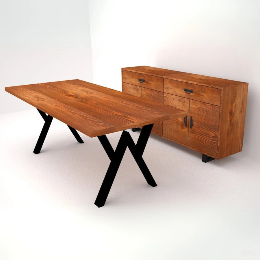 Locke Solid Wood Sideboard Cabinet Mozilya
