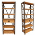 Locke Narrow Bookshelf with a tall, industrial design featuring sleek metal framing and wooden shelves, perfect for small spaces