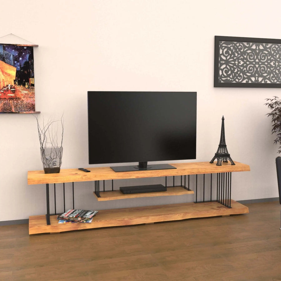 Fargo Solid Pine Wood TV Stand Mozilya