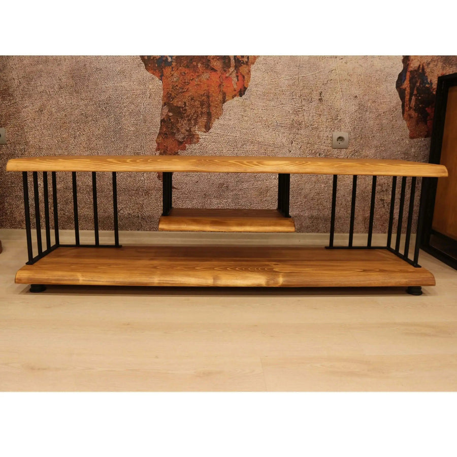 Fargo Solid Pine Wood TV Stand Mozilya