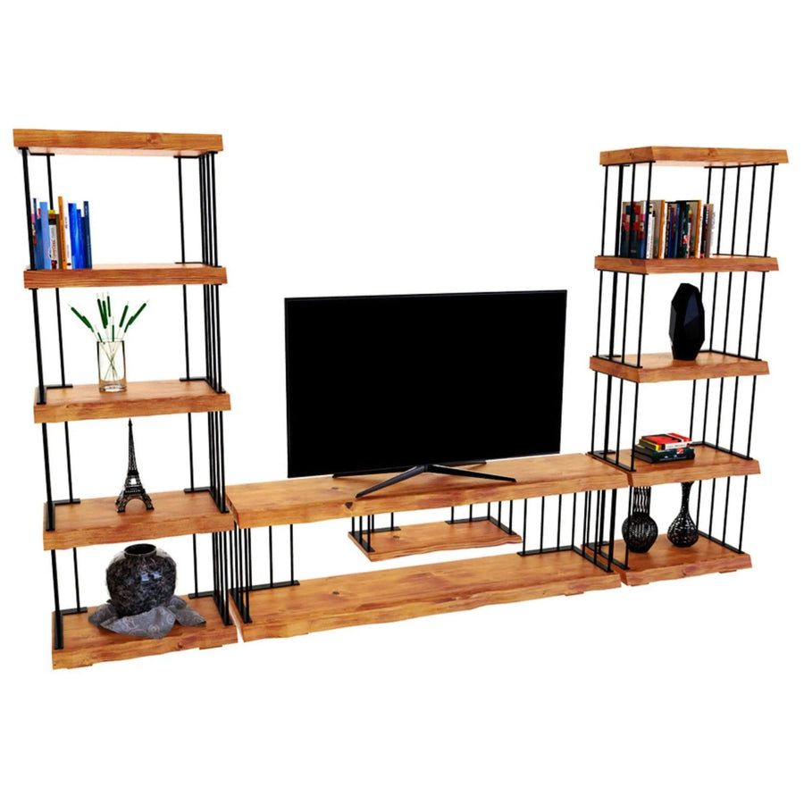Fargo Solid Pine Wood TV Stand Mozilya