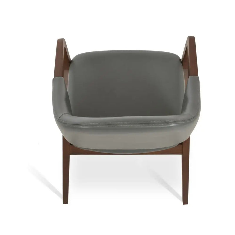 Loft Upholstered Armchair – Contemporary Wood Leg Design