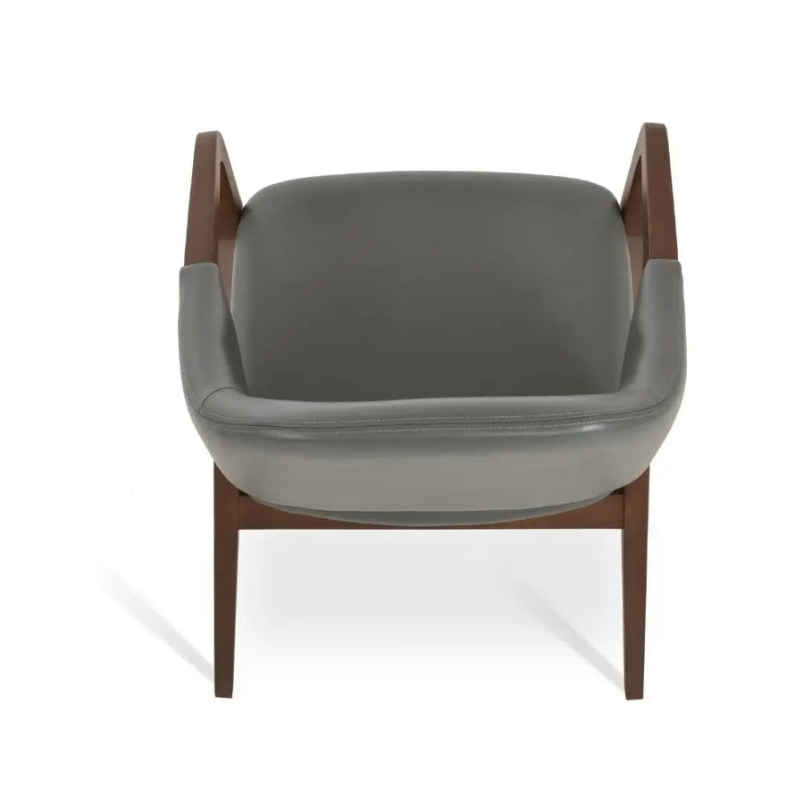 Loft Upholstered Armchair – Contemporary Wood Leg Design