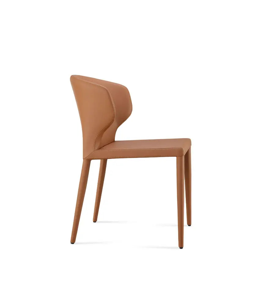Loft Fully Upholstered Dining Chair – Contemporary Metal Frame Design
