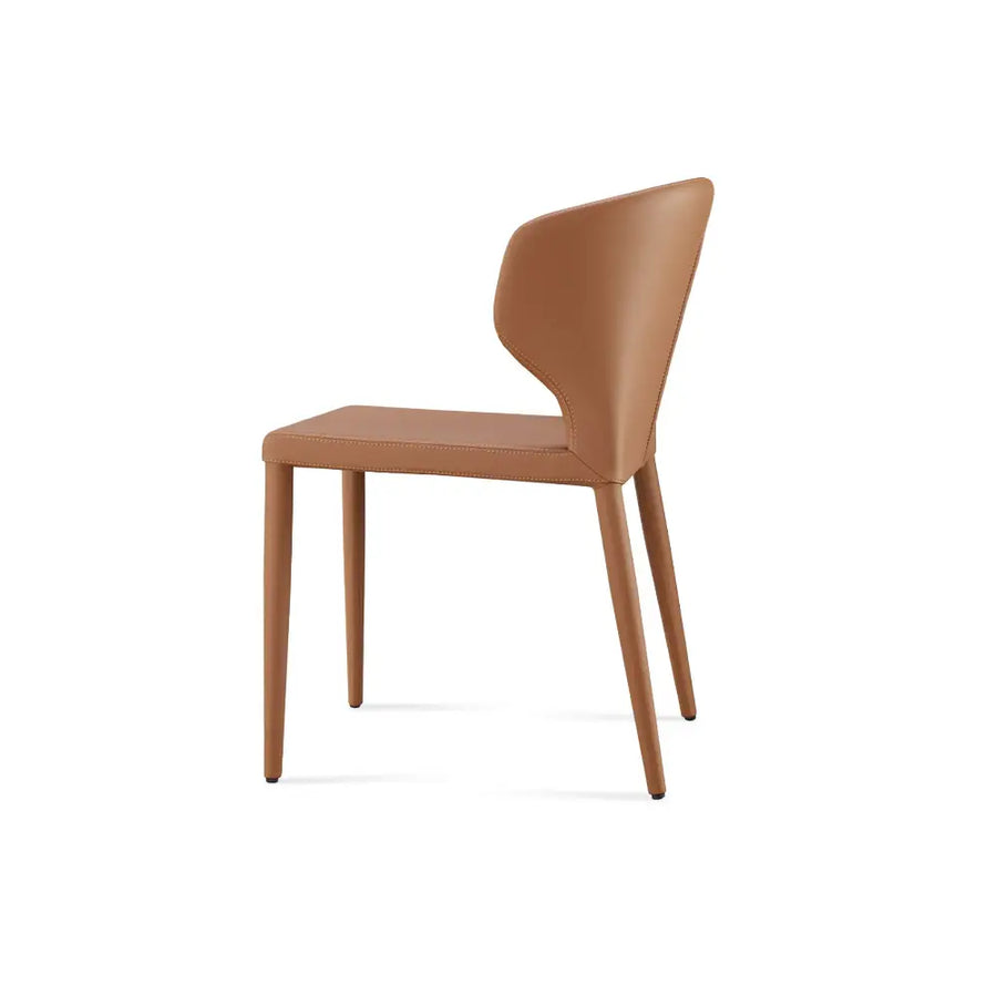 Loft Fully Upholstered Dining Chair – Contemporary Metal Frame Design