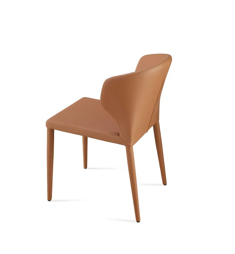 Loft Fully Upholstered Dining Chair – Contemporary Metal Frame Design