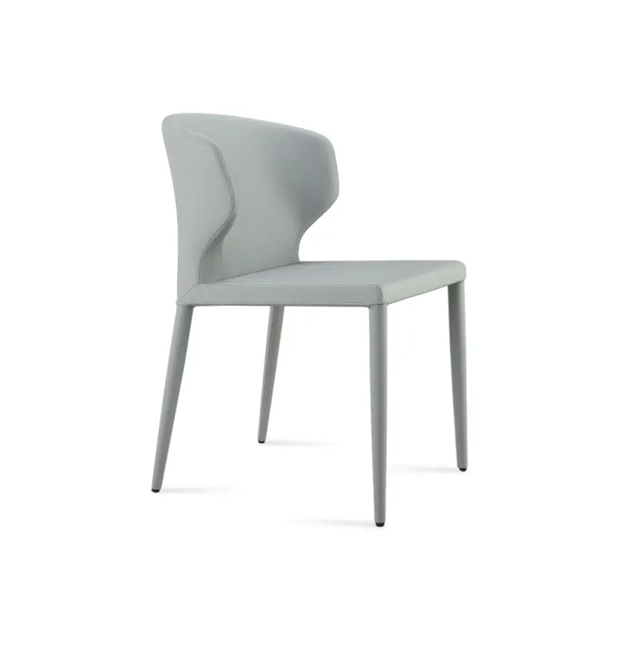 Loft Fully Upholstered Dining Chair – Contemporary Metal Frame Design