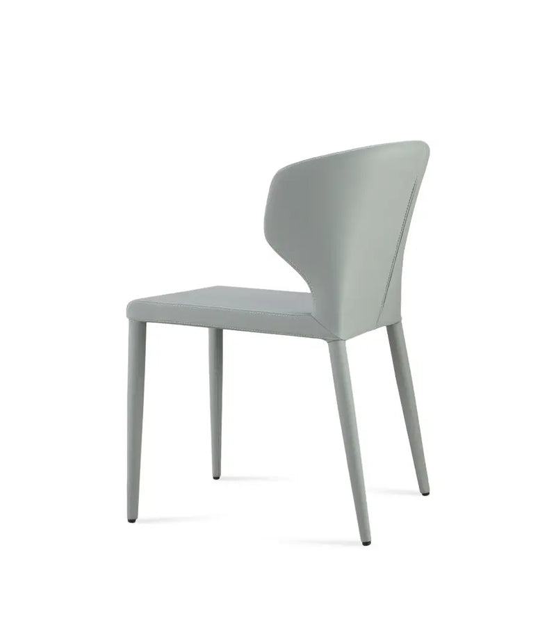 Loft Fully Upholstered Dining Chair – Contemporary Metal Frame Design