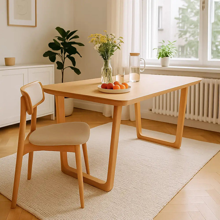 Lucia Dining Table For 8 | Rectangle Solid Beech Wood Mozilya