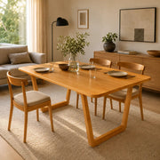 Lucia Dining Table For 8 | Rectangle Solid Beech Wood Mozilya