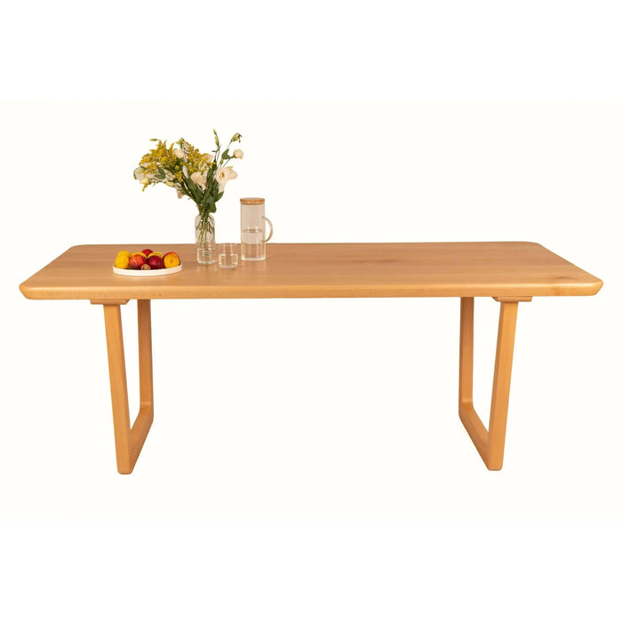 Detailed view of the table’s beveled edges, displaying the expert woodwork and fine finishing.