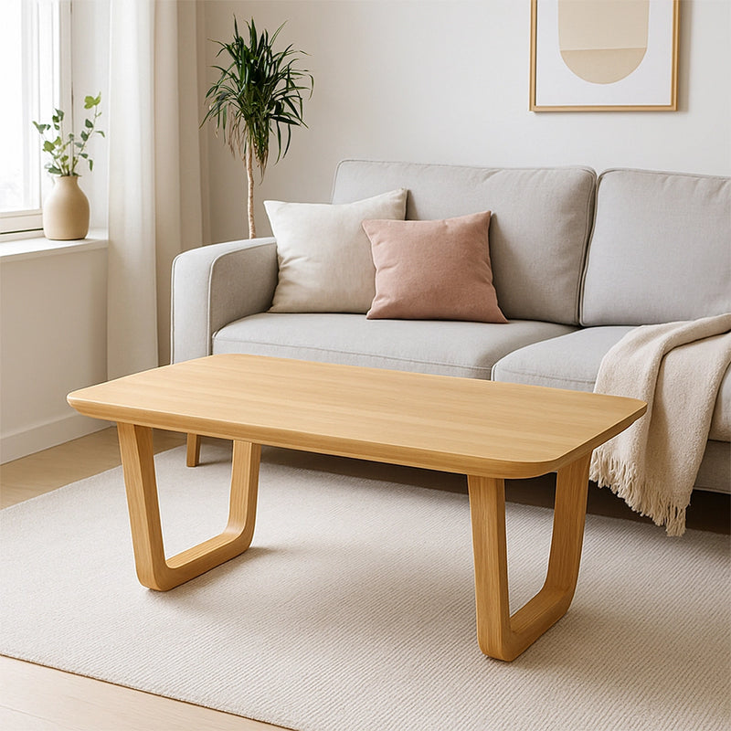 Lucia Solid Beech Wood Rectangular Coffee Table | Modern Design