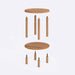 Top-down view of the small end table, displaying the natural wood grain and smooth surface.