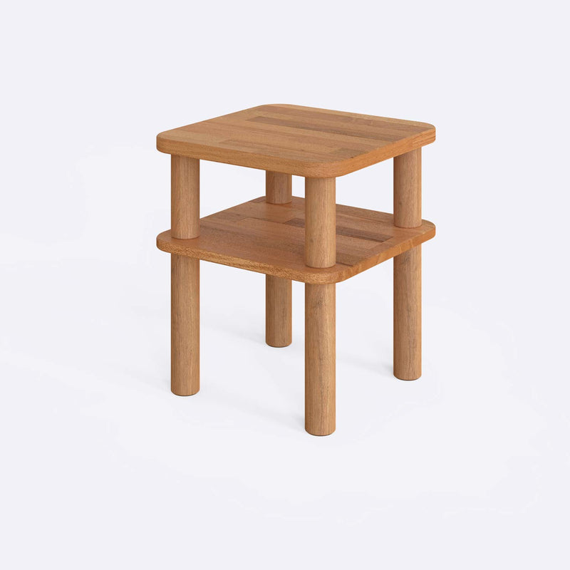 Close-up of the Manhattan Beech Wood Small End Table with visible wood grain and smooth finish