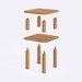The Manhattan Beech Wood Small End Table placed beside a sofa, demonstrating its functional design