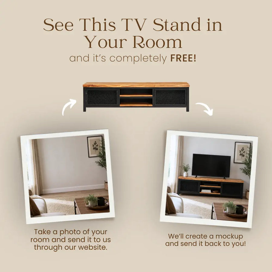 Mass Solid Walnut Wood TV Stand
