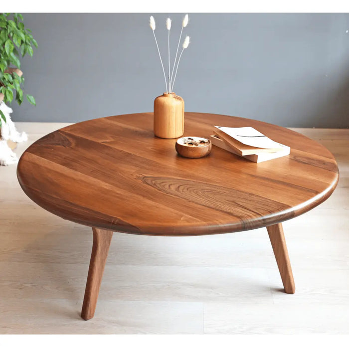 Solid Wood Round Coffee Table