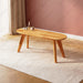 Front view of the Monroe Minimalist Coffee Table – A sleek, handcrafted wooden coffee table with a minimalist design, perfect for modern living spaces.