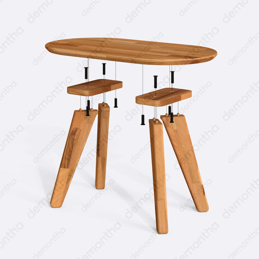 Various wood finishes of the Minimalist Coffee Table – Showcasing multiple color options to match different décor styles.