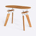 Close-up of the table’s craftsmanship, showing the fine detailing and smooth edges of the solid wood.