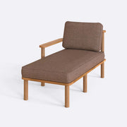 Mova Solid Beech Wood Chaise Lounge | Upholstered Lounge Chair Demontha