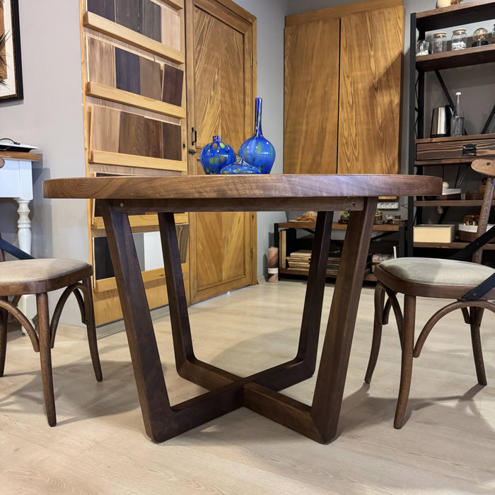 Muse 48" Walnut Round Wood Dining Table – Ready to Ship