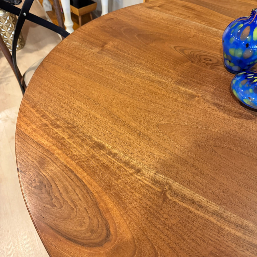 Muse 48" Walnut Round Wood Dining Table – Ready to Ship Mozilya