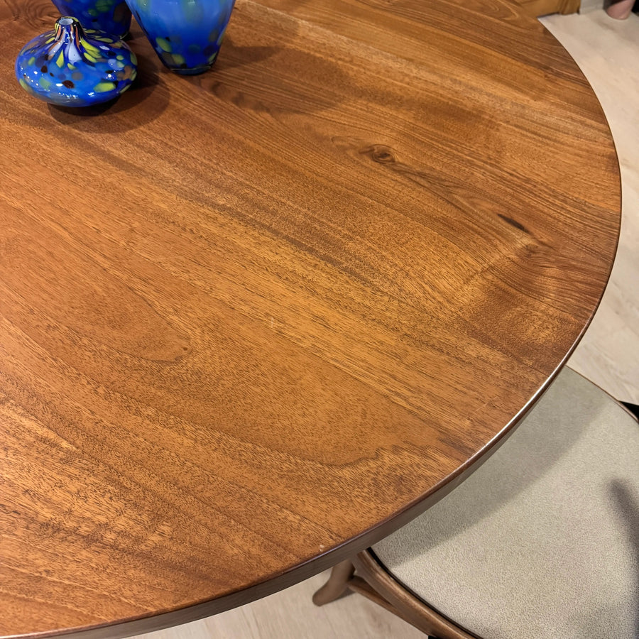 Muse 48" Walnut Round Wood Dining Table – Ready to Ship Mozilya