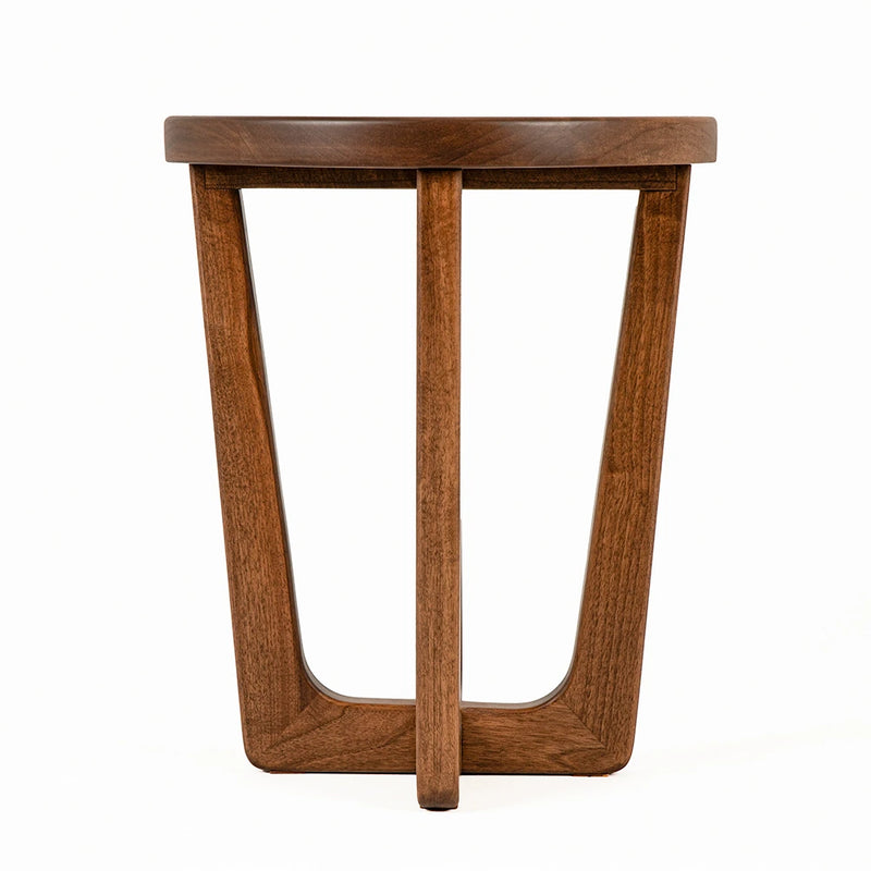 Muse Wood Round Side Table - Mid Century Modern