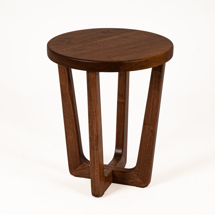 Muse Wood Round Side Table - Mid Century Modern