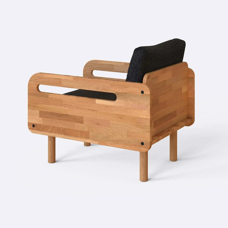 Naven Solid Beech Wood Accent Chair | Upholstered Armchair