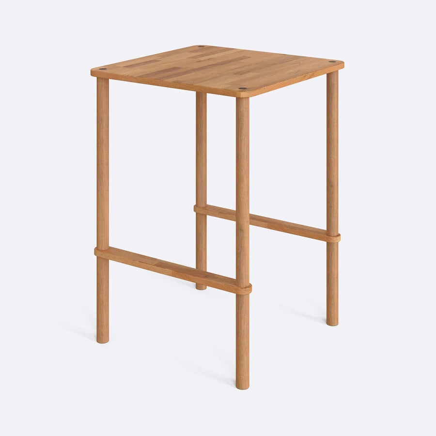 Pasific Wooden Counter Height Table - Minimalist Bar Table Design Demontha