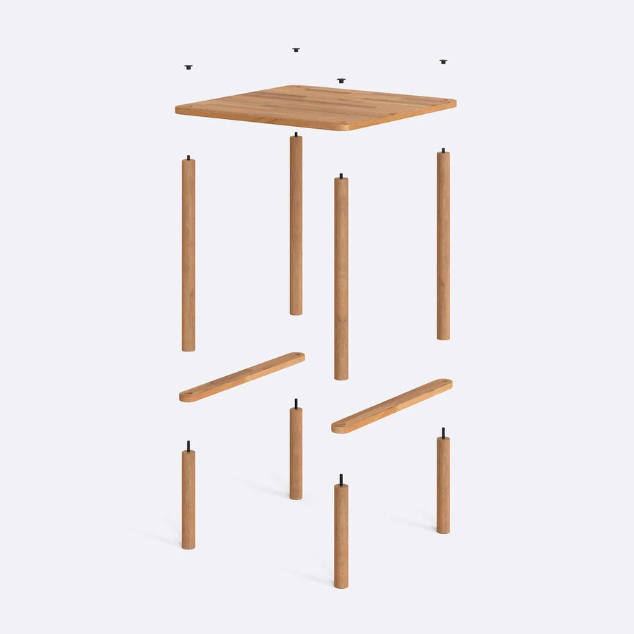 Pasific Wooden Counter Height Table - Minimalist Bar Table Design Demontha