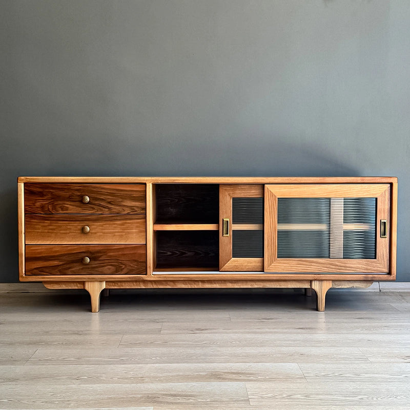 spacious storage with sliding door